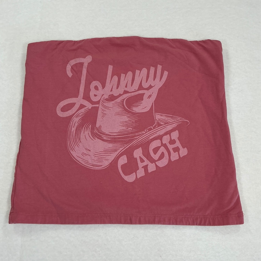 American Eagle Johnny Cash Graphic Tube Top Red Strapless Bandeau Large